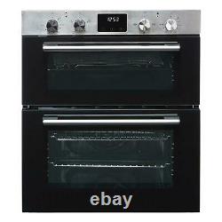 SIA DO111SS 60cm Stainless Steel Built Under Electric Double True Fan Oven