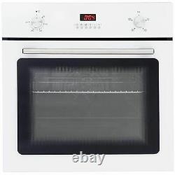 SIA SO102WH 60cm White Built In Single Electric True Fan Oven With Digital Timer