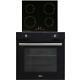 Sia Sso10bl 60cm Black Built In 75l Electric Single Oven & 4 Zone Induction Hob