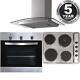 So113ss 60cm Stainless Steel Single Oven, 4 Zone Solid Plate Hob & Curved Hood