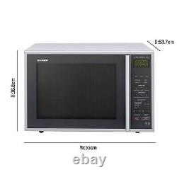 Sharp 40L Digital Combination Microwave Oven and Grill Silver & Blac R959SLMAA