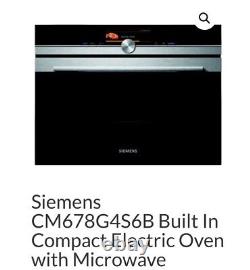 Siemens CM678G4S6B Compact Oven With Microwave Full Manufacture Warranty