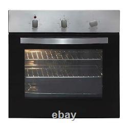Single Electric Fan Oven In Stainless Steel, 60cm Built-in / Under SIA UB01SO