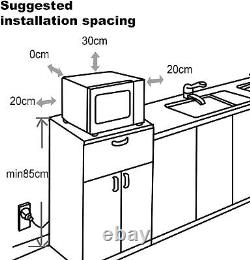 Smad 1000W Microwave Oven 34L Convenction&Grill Fry /Lock/Steam Clean Function