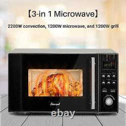 Smad 20L Combination Microwave Oven Convection Grill 800W Weight Defrost Black