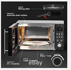 Smad 20L Combination Microwave Oven Convection Grill 800W Weight Defrost Black