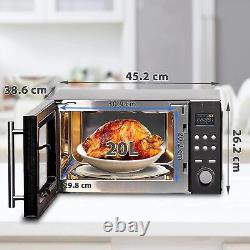 Smad 20L Combination Microwave Oven Convection Grill 800W Weight Defrost Black