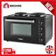 Tower T14044 32l Mini Oven With Hot Plates Black With Silver Accents Brand New