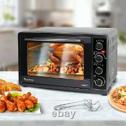 TurboTronic Mini Oven 45 Liters 2000 W Electric BBQ Oven Pizza Oven with Timer