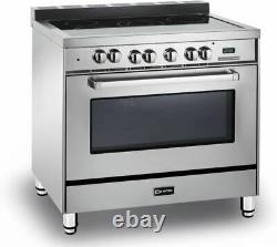 Verona VEFSEE365SS 36 Electric Range with 4 cu. Ft. European Convection Oven Bl